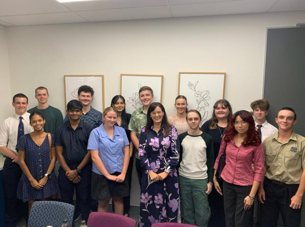2025 Nudgee Youth Advisory Council with Leanne Linard MP (centre)
