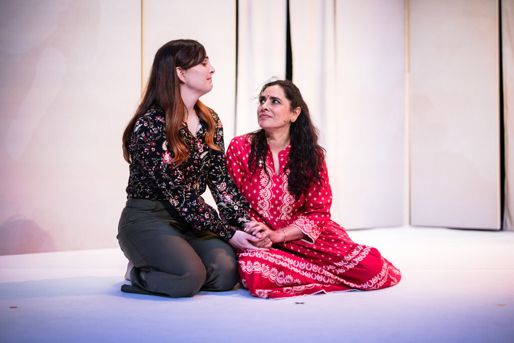 Erika Naddei (left) played Angela, while Leah Vandenberg (right) played Priya. Photography: Morgan Roberts