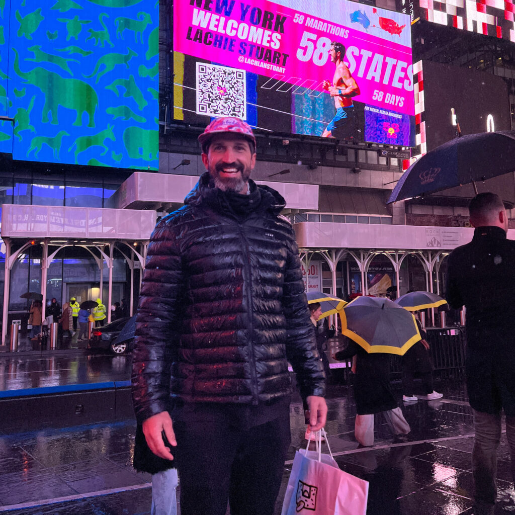 Lachlan Stuart ran a marathon for mental health in every state of Australia and the USA in 2025