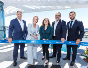 Warwick Bible, Assistant Minister Rebecca Young, Cr Julia Dixon, Stuart Penklis and Pietro Alfieri